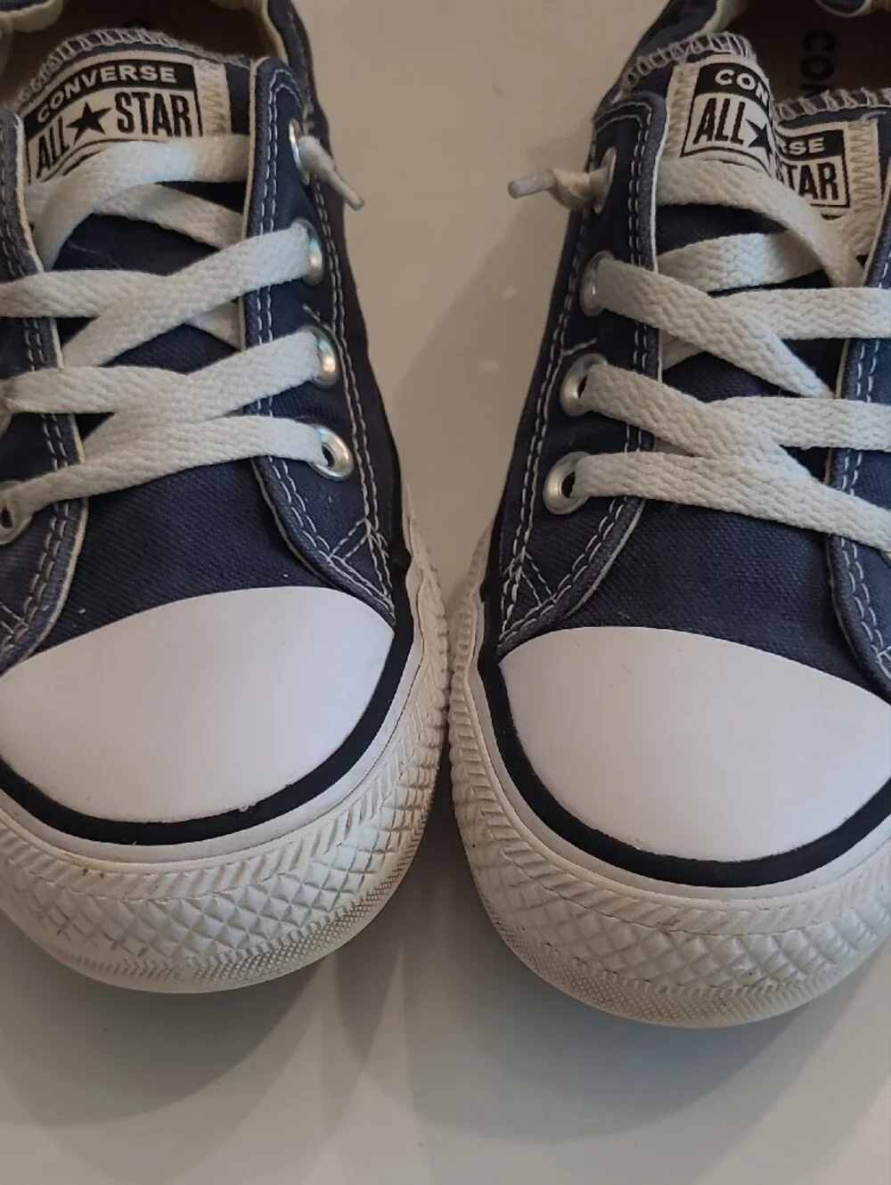 Converse Chuck Taylor All-Star Classic Low Top Lace Up Blue Trim Canvas Sneaker